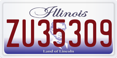 IL license plate ZU35309