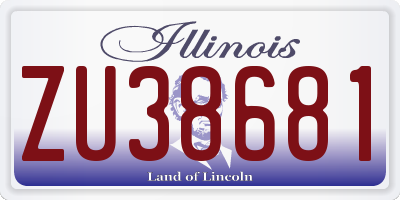 IL license plate ZU38681