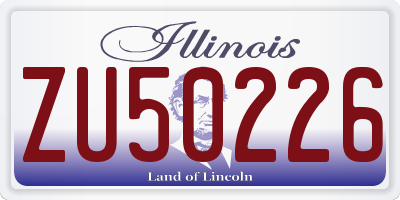 IL license plate ZU50226