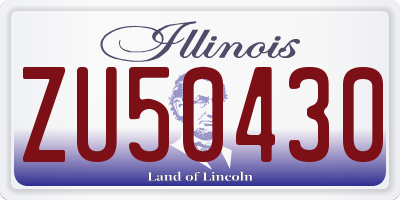 IL license plate ZU50430