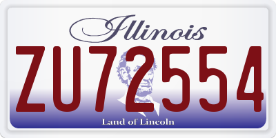 IL license plate ZU72554