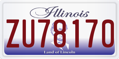 IL license plate ZU78170