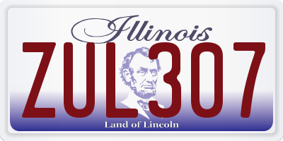 IL license plate ZUL307