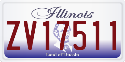 IL license plate ZV17511