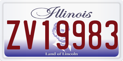 IL license plate ZV19983