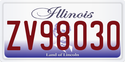 IL license plate ZV98030