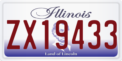 IL license plate ZX19433