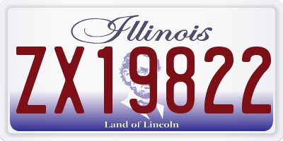 IL license plate ZX19822