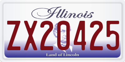 IL license plate ZX20425