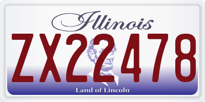 IL license plate ZX22478