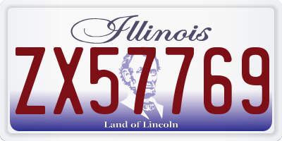 IL license plate ZX57769