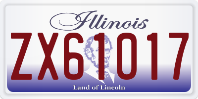 IL license plate ZX61017