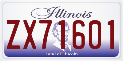 IL license plate ZX71601