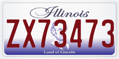 IL license plate ZX73473