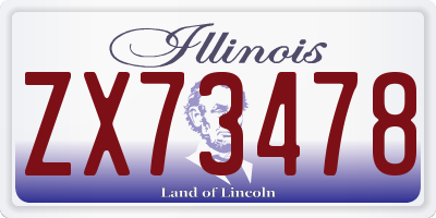 IL license plate ZX73478