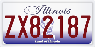 IL license plate ZX82187