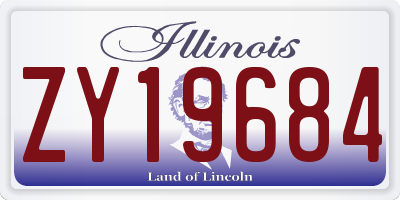 IL license plate ZY19684