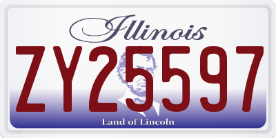 IL license plate ZY25597