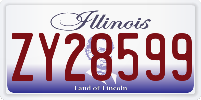 IL license plate ZY28599