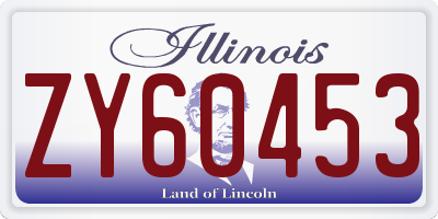 IL license plate ZY60453