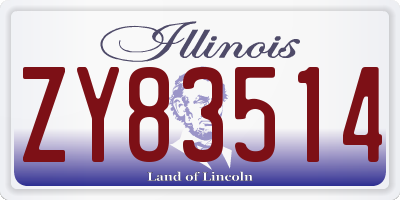 IL license plate ZY83514