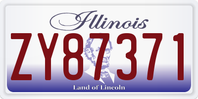 IL license plate ZY87371