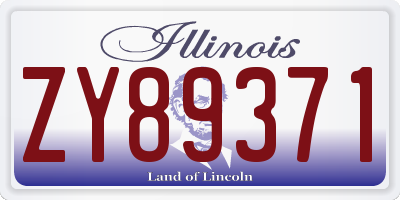 IL license plate ZY89371