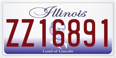 IL license plate ZZ16891