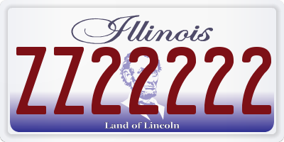 IL license plate ZZ22222