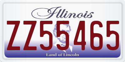 IL license plate ZZ55465