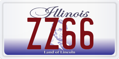 IL license plate ZZ66