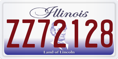 IL license plate ZZ72128