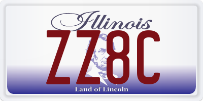 IL license plate ZZ8C