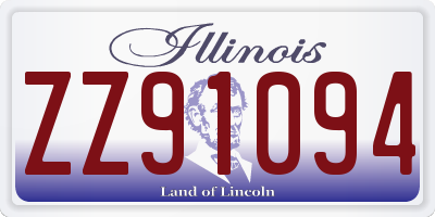 IL license plate ZZ91094