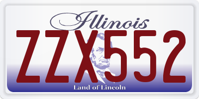 IL license plate ZZX552