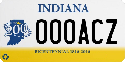 IN license plate 000ACZ