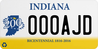 IN license plate 000AJD
