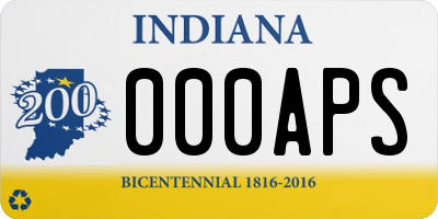 IN license plate 000APS
