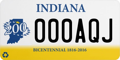 IN license plate 000AQJ