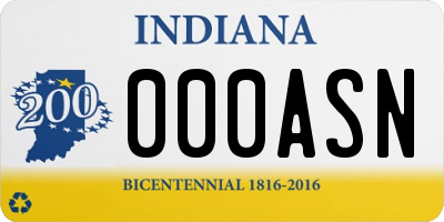 IN license plate 000ASN