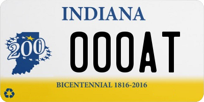 IN license plate 000AT