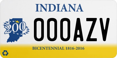 IN license plate 000AZV