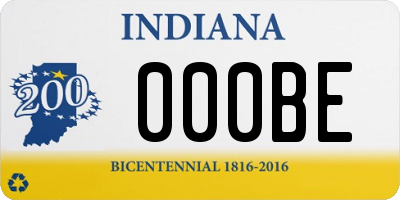 IN license plate 000BE