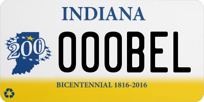 IN license plate 000BEL
