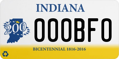 IN license plate 000BFO