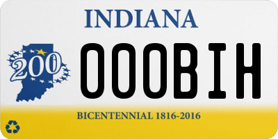 IN license plate 000BIH