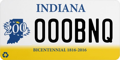 IN license plate 000BNQ