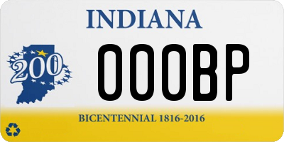 IN license plate 000BP