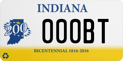 IN license plate 000BT