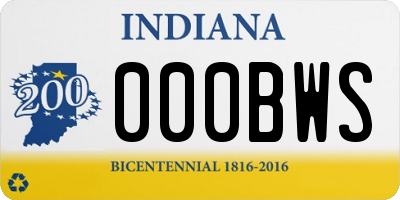 IN license plate 000BWS